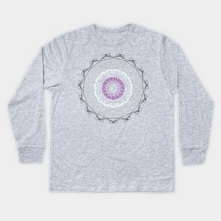 Asexual Pride Kaleidoscope Kids Long Sleeve T-Shirt